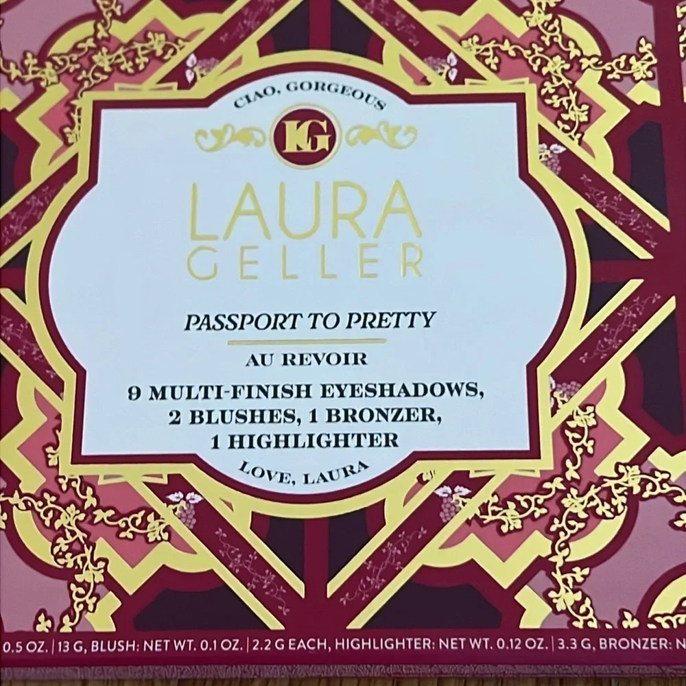 Au Revoir LAURA GELLER BEAUTY Passport To Pretty Palette NEW travel eye face